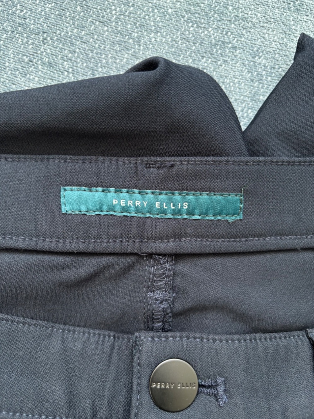 Perry Ellis Slim Fit Five-Pocket Pants – Navy